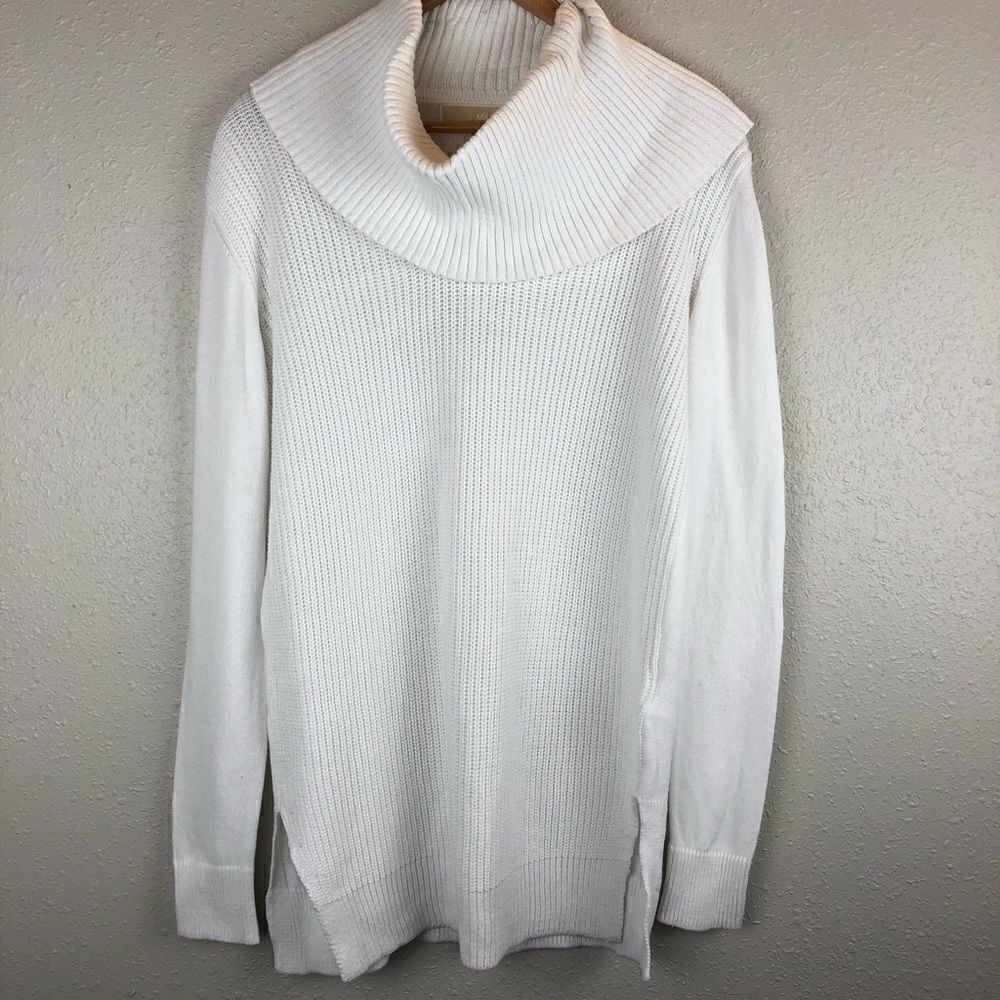 NWT Michael Kors White Cowl Neck Sweater Size S